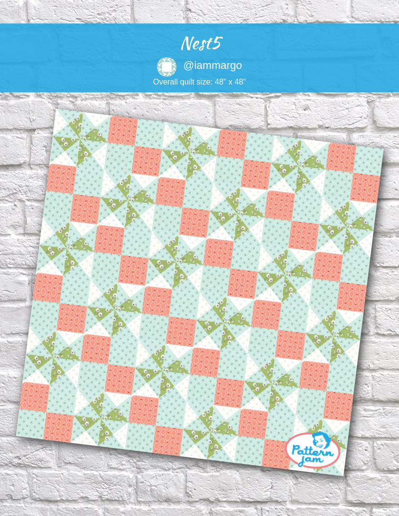 nest5 - custom quilt designed by &#64;iammargo using PatternJam quilt design software