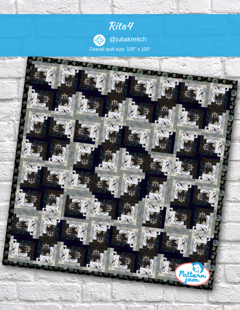 Rita4 - custom quilt designed by &#64;juliakreitch using PatternJam quilt design software