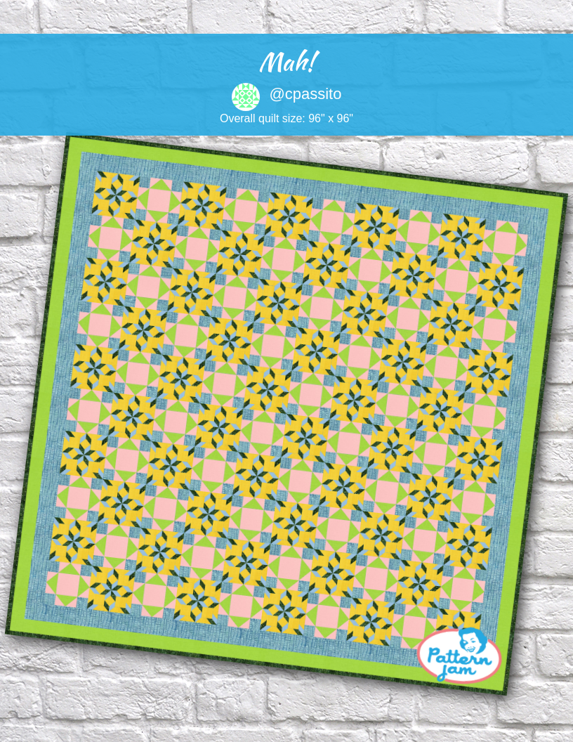 Mah! - custom quilt designed by &#64;cpassito using PatternJam quilt design software