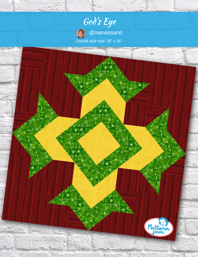 God's Eye - custom quilt designed by &#64;namassand using PatternJam quilt design software