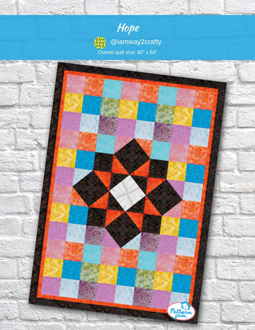 Hope - custom quilt designed by &#64;iamway2crafty using PatternJam quilt design software