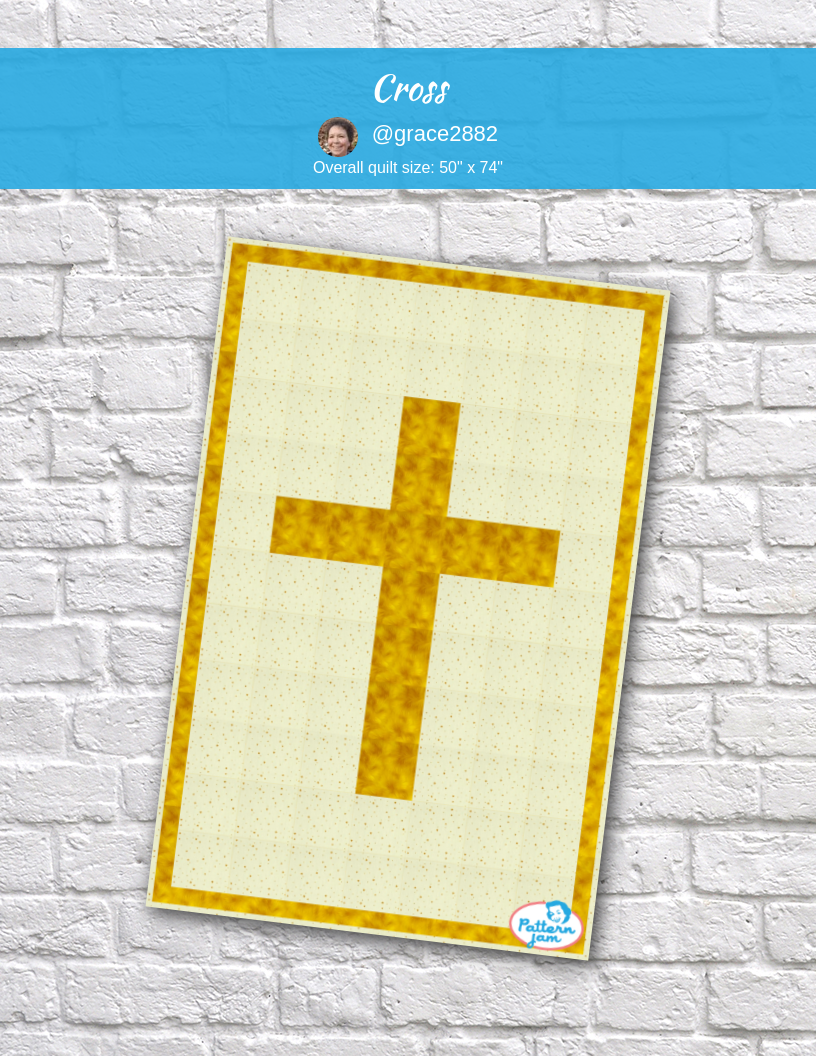 cross - custom quilt designed by &#64;grace2882 using PatternJam quilt design software