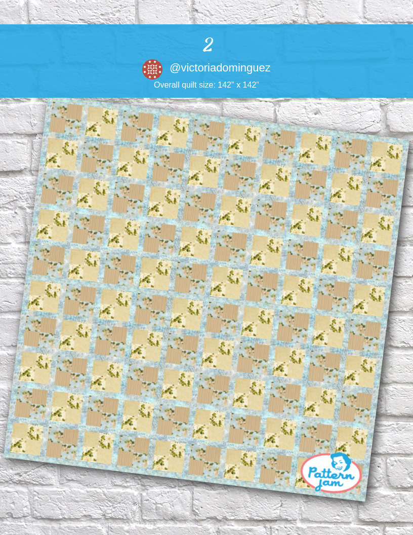2 - custom quilt designed by &#64;victoriadominguez using PatternJam quilt design software