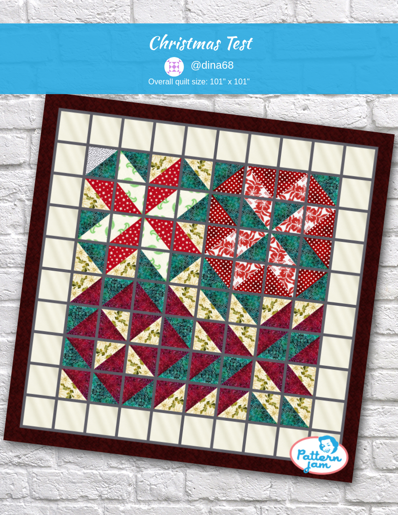 Christmas Test - custom quilt designed by &#64;dina68 using PatternJam quilt design software