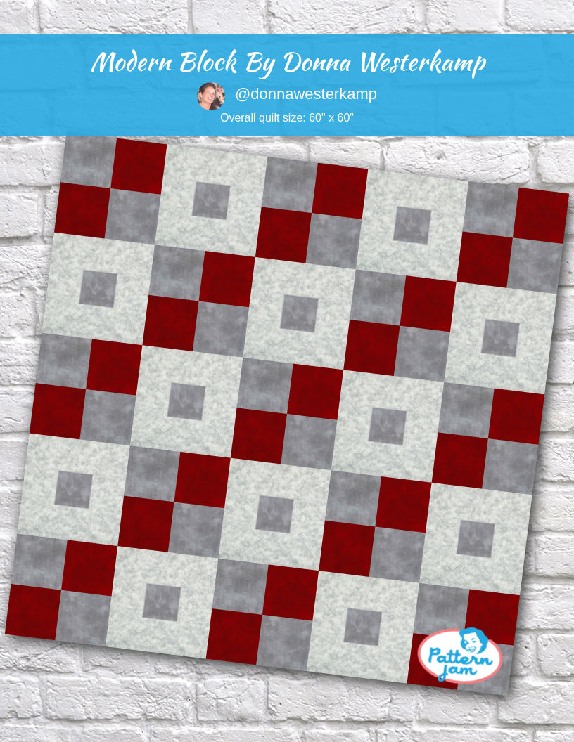 Modern Block by Donna Westerkamp - custom quilt designed by &#64;donnawesterkamp using PatternJam quilt design software