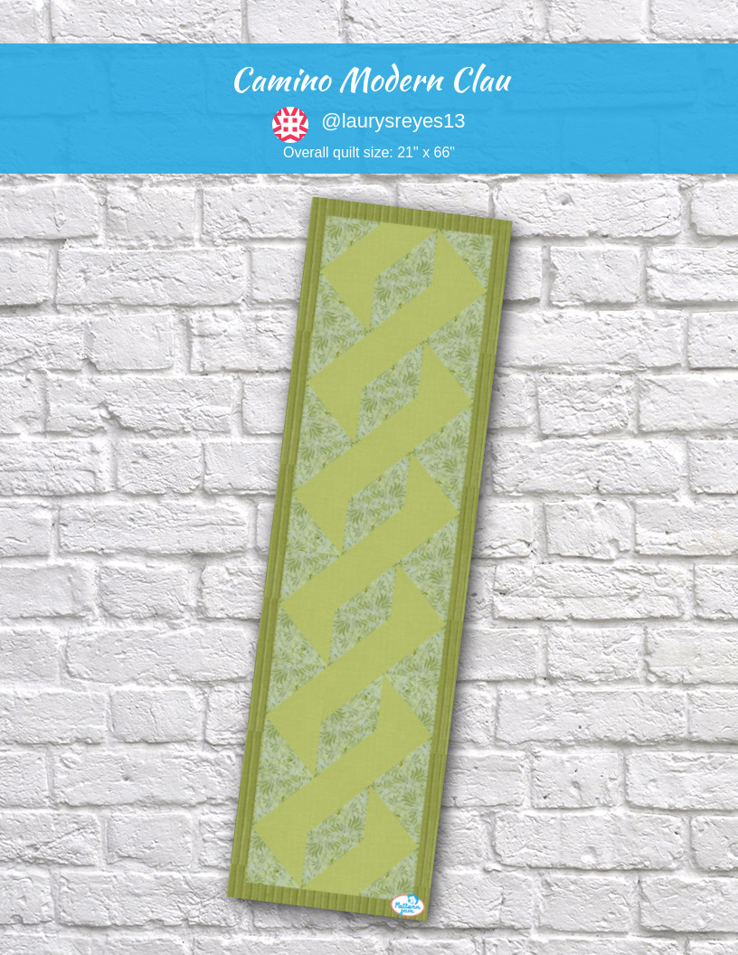 camino modern clau - custom quilt designed by &#64;laurysreyes13 using PatternJam quilt design software