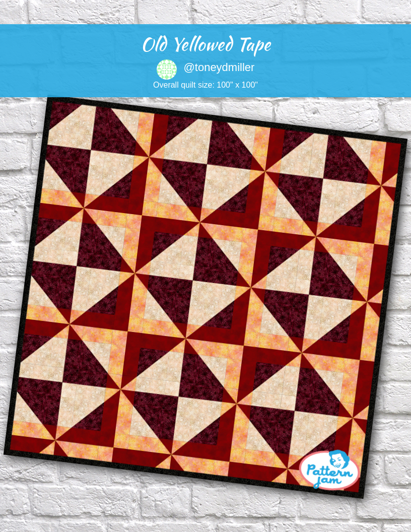 Old Yellowed Tape - custom quilt designed by &#64;toneydmiller using PatternJam quilt design software
