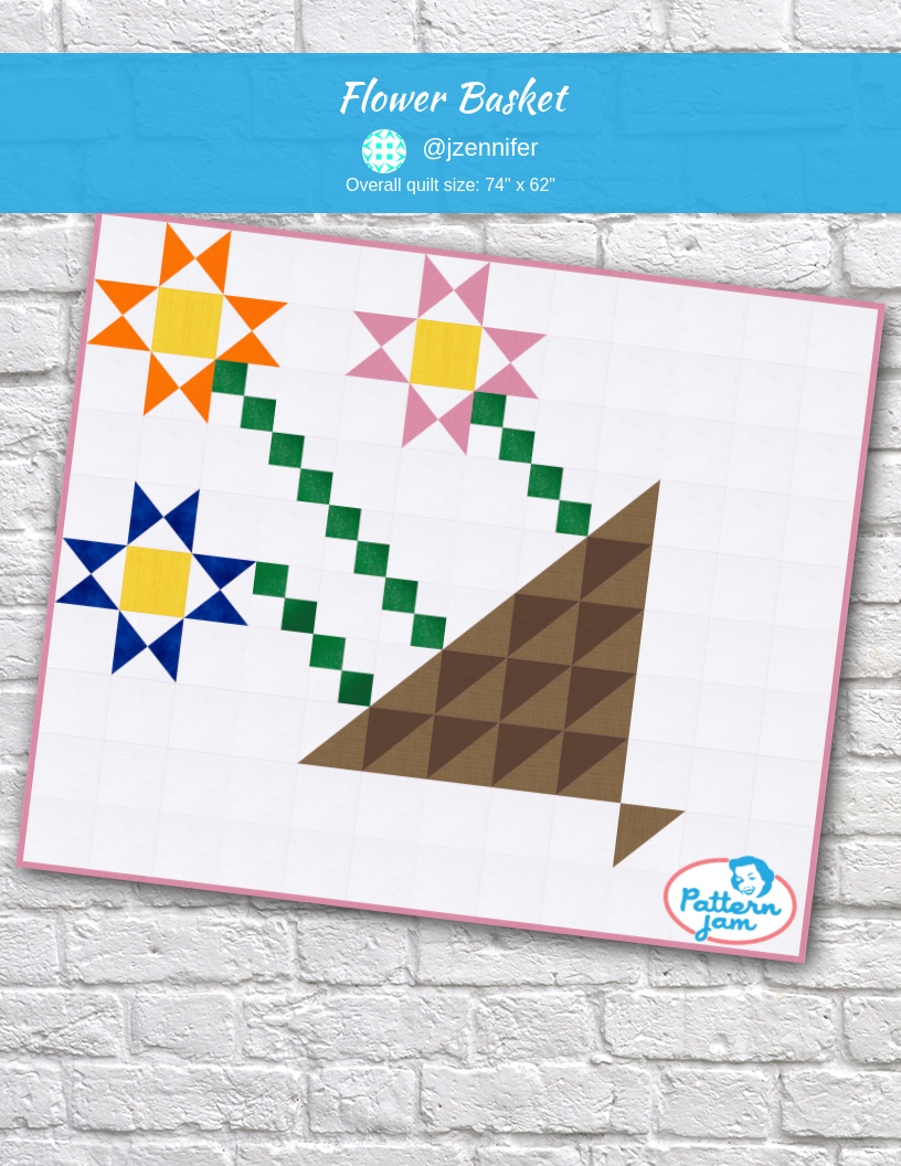 flower basket - custom quilt designed by &#64;jzennifer using PatternJam quilt design software