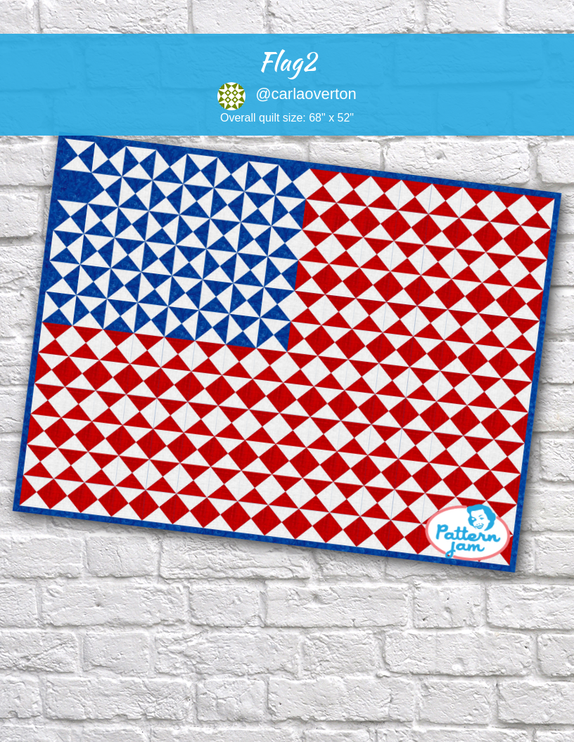 Flag2 - custom quilt designed by &#64;carlaoverton using PatternJam quilt design software