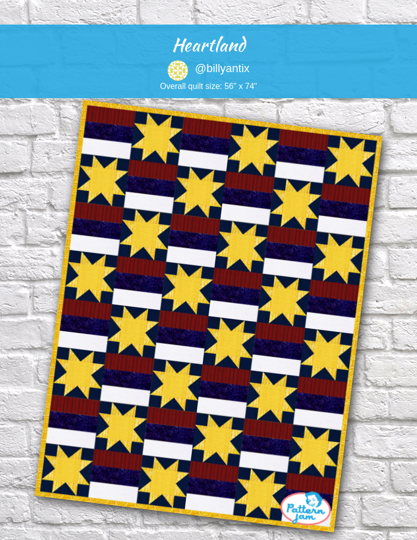Heartland - custom quilt designed by &#64;billyantix using PatternJam quilt design software