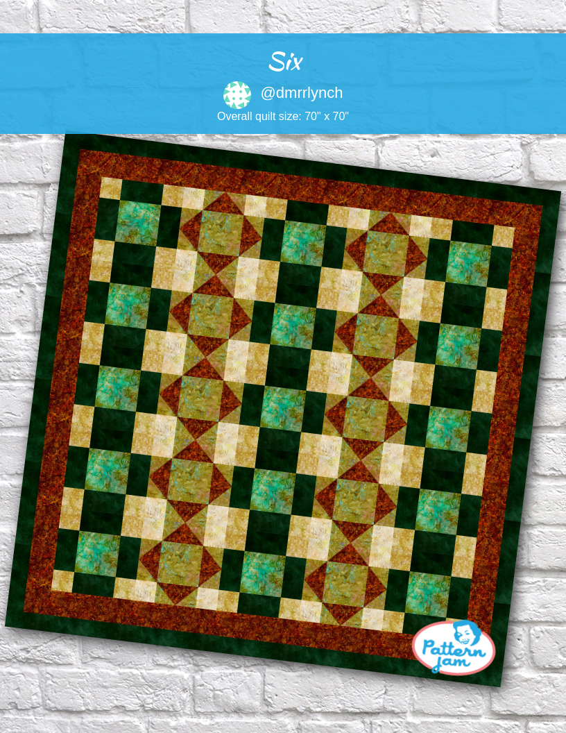 six - custom quilt designed by &#64;dmrrlynch using PatternJam quilt design software