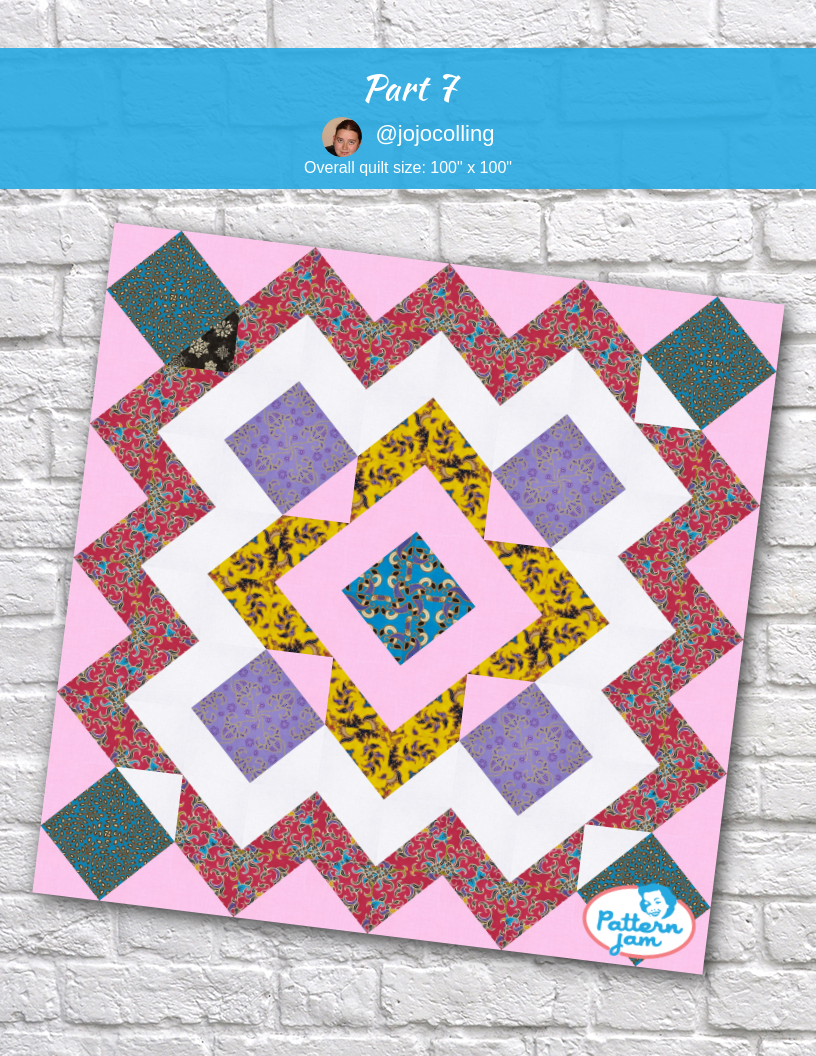part 7 - custom quilt designed by &#64;jojocolling using PatternJam quilt design software