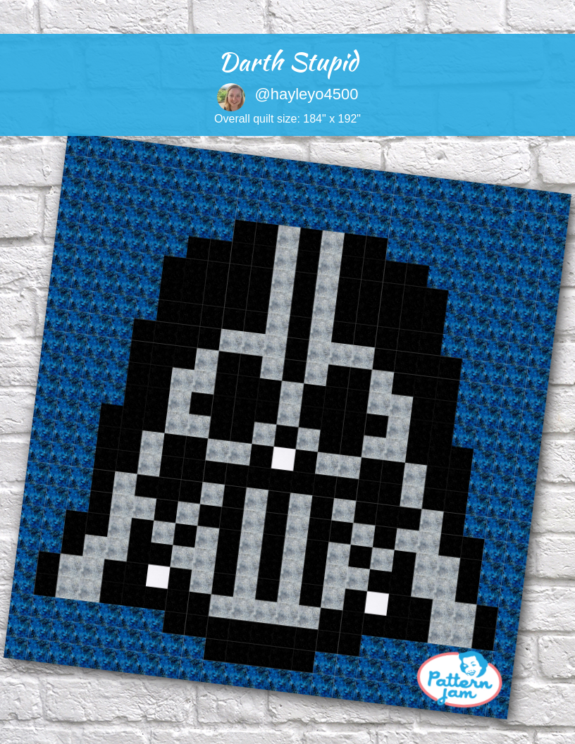 Darth Stupid - custom quilt designed by &#64;hayleyo4500 using PatternJam quilt design software