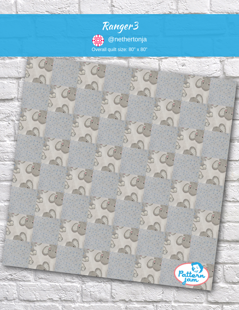 ranger3 - custom quilt designed by &#64;nethertonja using PatternJam quilt design software