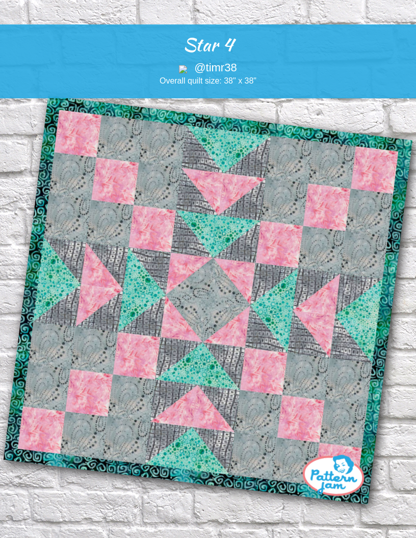Star 4 - custom quilt designed by &#64;timr38 using PatternJam quilt design software