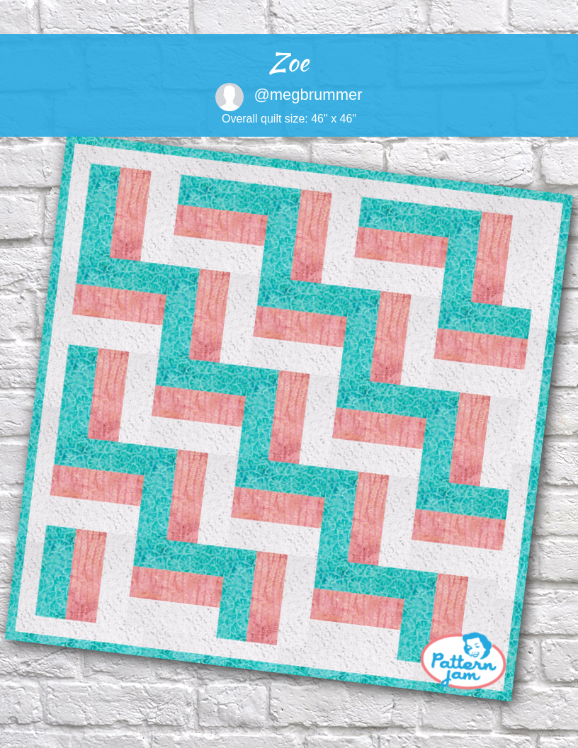 Zoe - custom quilt designed by &#64;megbrummer using PatternJam quilt design software
