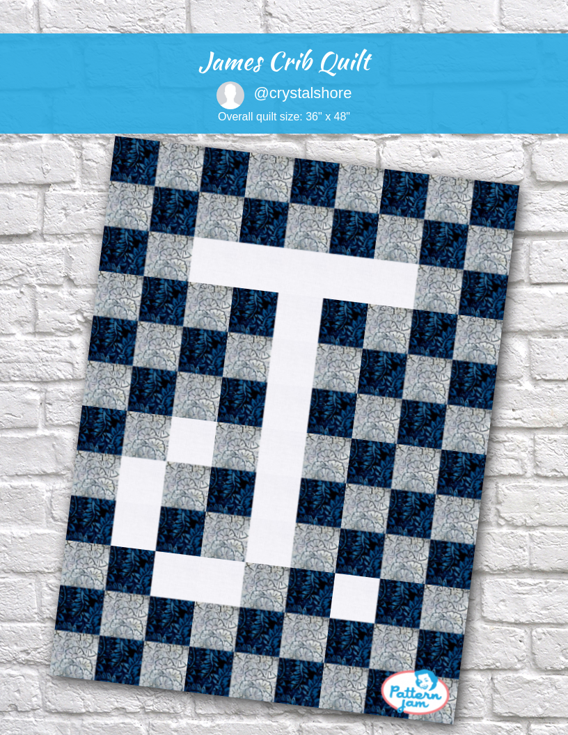 James Crib Quilt - custom quilt designed by &#64;crystalshore using PatternJam quilt design software
