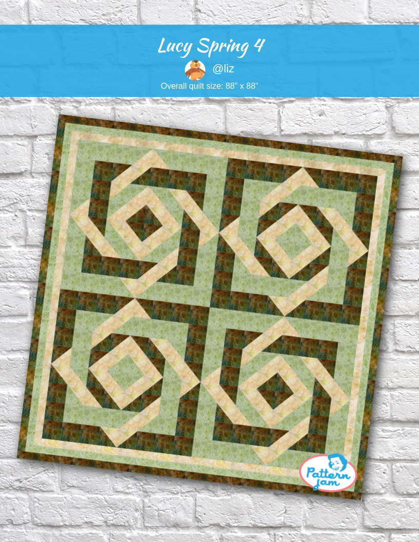 Lucy Spring 4 - custom quilt designed by &#64;liz using PatternJam quilt design software