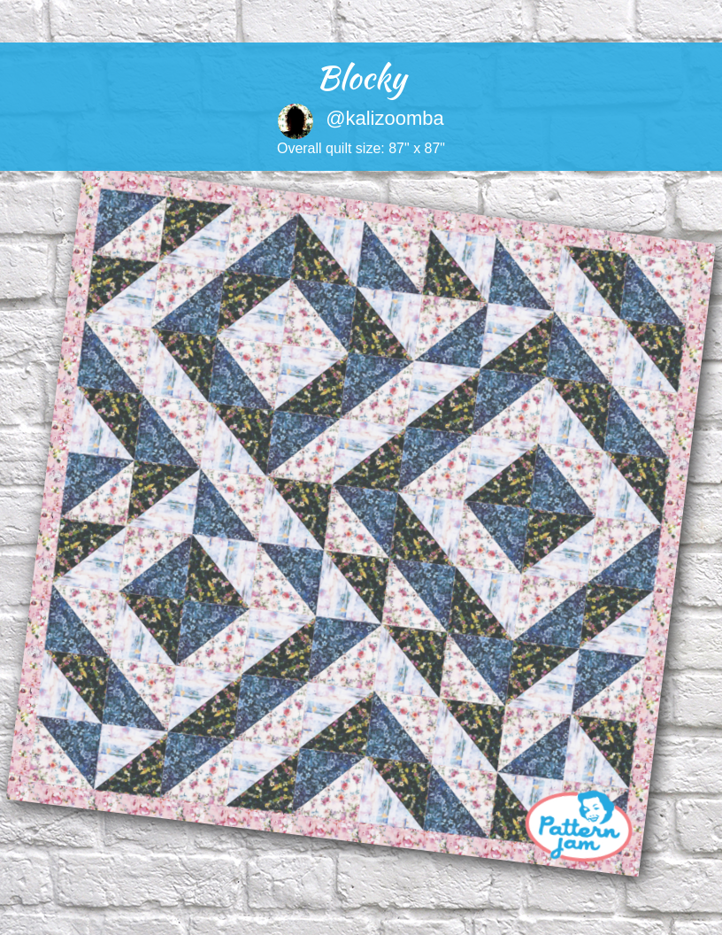 blocky - custom quilt designed by &#64;kalizoomba using PatternJam quilt design software