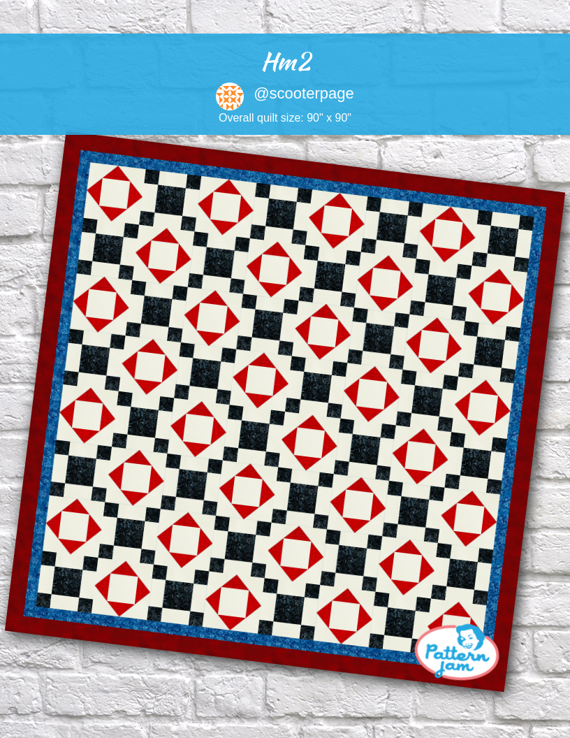 hm2 - custom quilt designed by &#64;scooterpage using PatternJam quilt design software
