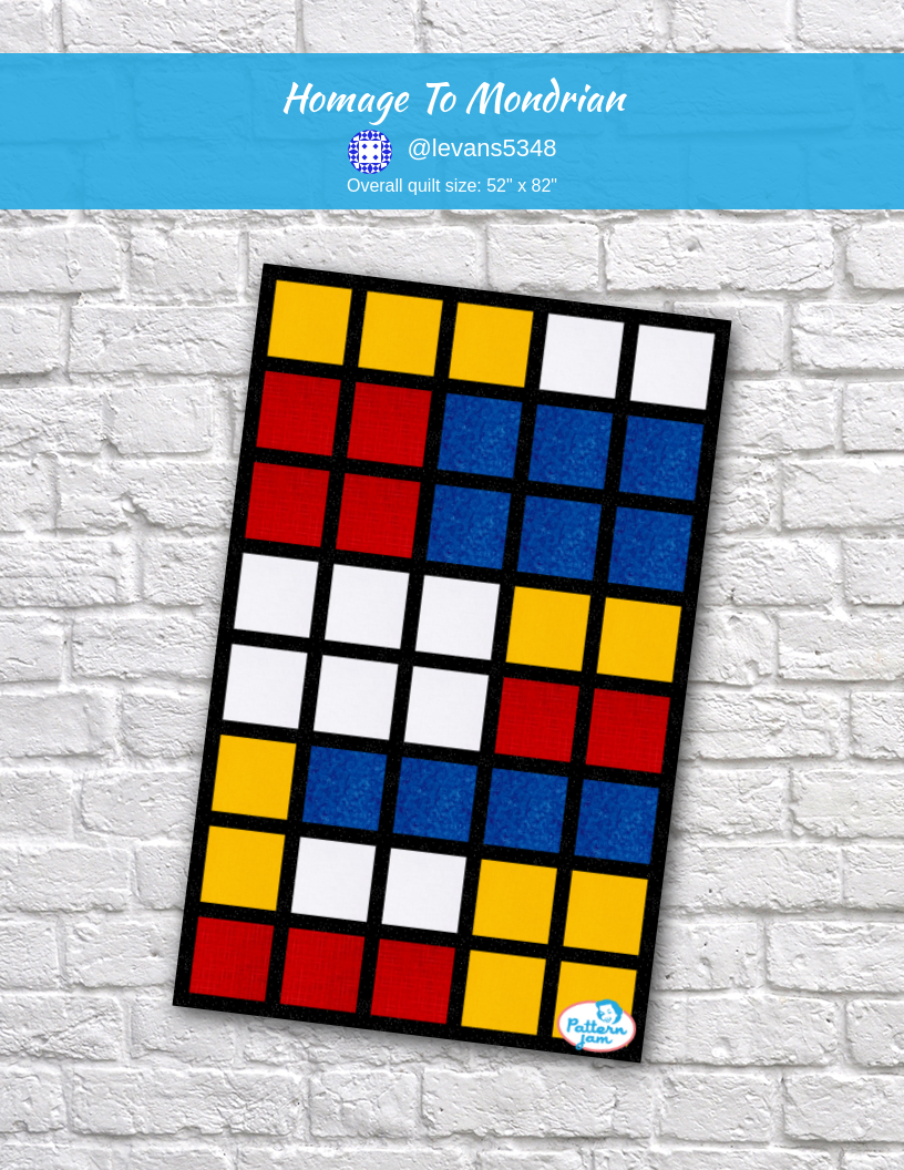 Homage to Mondrian - custom quilt designed by &#64;levans5348 using PatternJam quilt design software