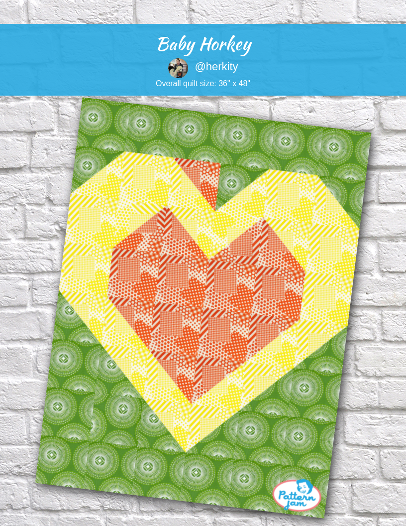 Baby Horkey - custom quilt designed by &#64;herkity using PatternJam quilt design software