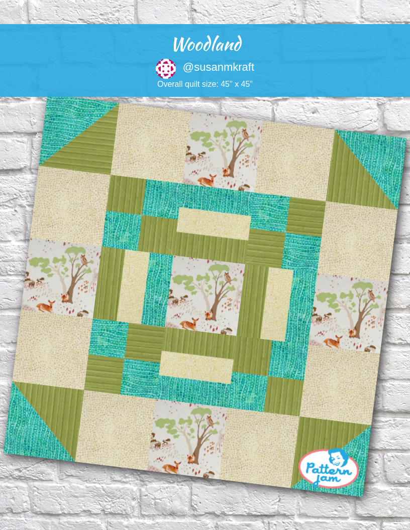 woodland - custom quilt designed by &#64;susanmkraft using PatternJam quilt design software