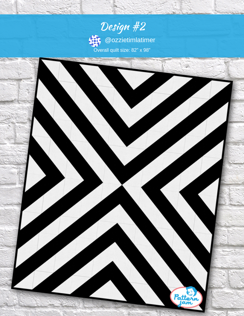 Design #2 - custom quilt designed by &#64;ozzietimlatimer using PatternJam quilt design software