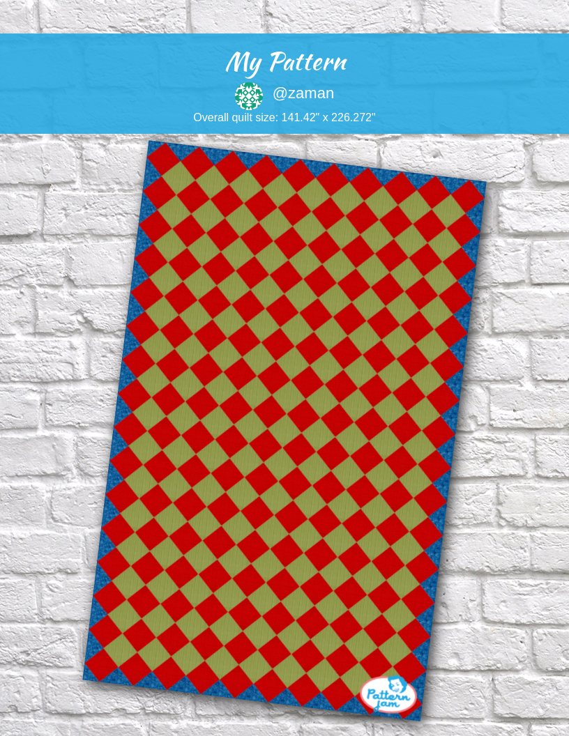 My Pattern - custom quilt designed by &#64;zaman using PatternJam quilt design software
