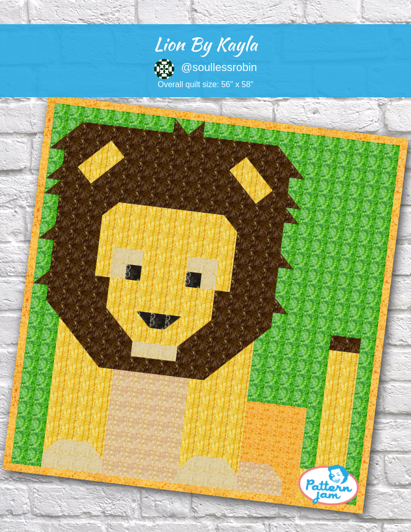 lion by kayla - custom quilt designed by &#64;soullessrobin using PatternJam quilt design software