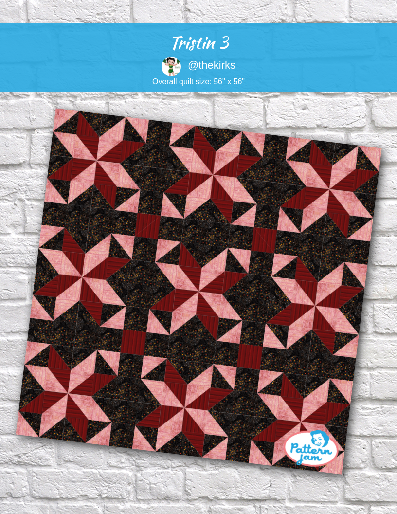 tristin 3 - custom quilt designed by &#64;thekirks using PatternJam quilt design software