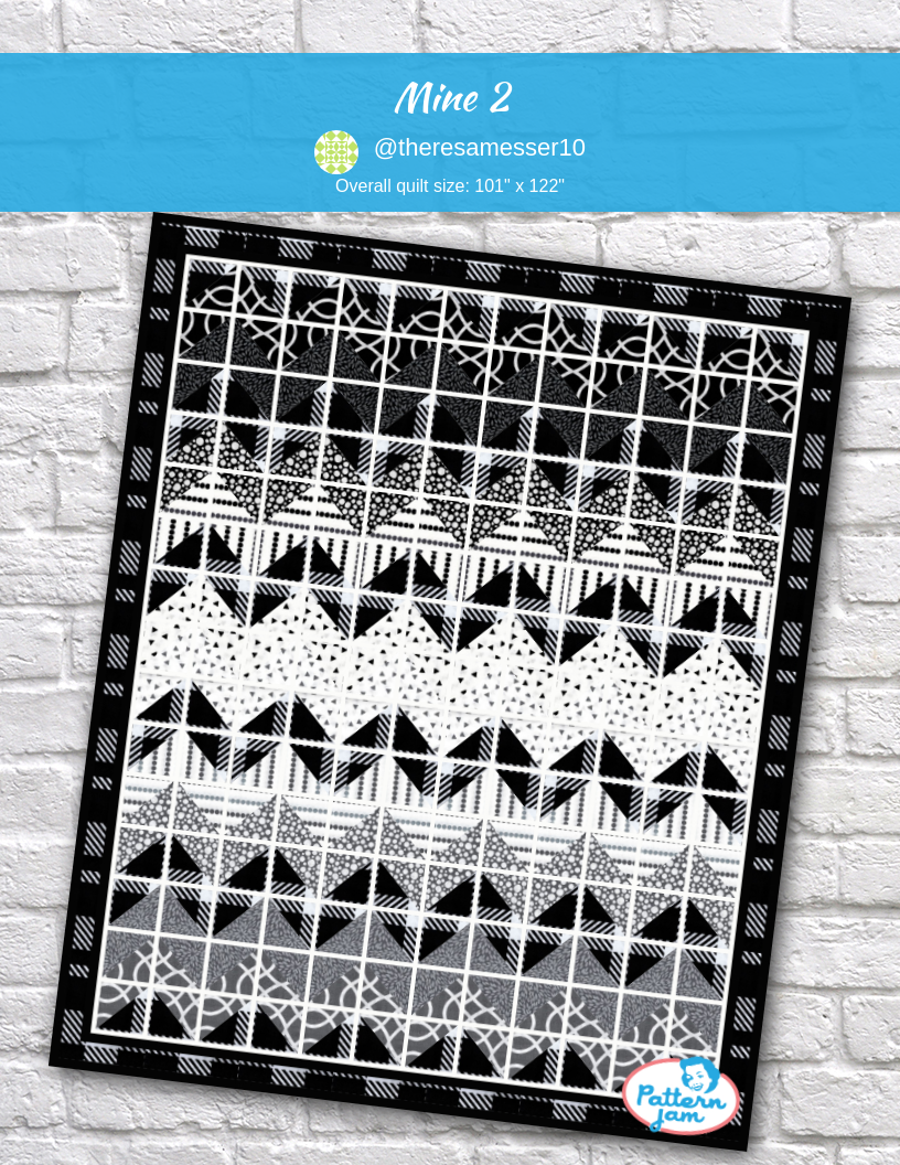mine 2 - custom quilt designed by &#64;theresamesser10 using PatternJam quilt design software