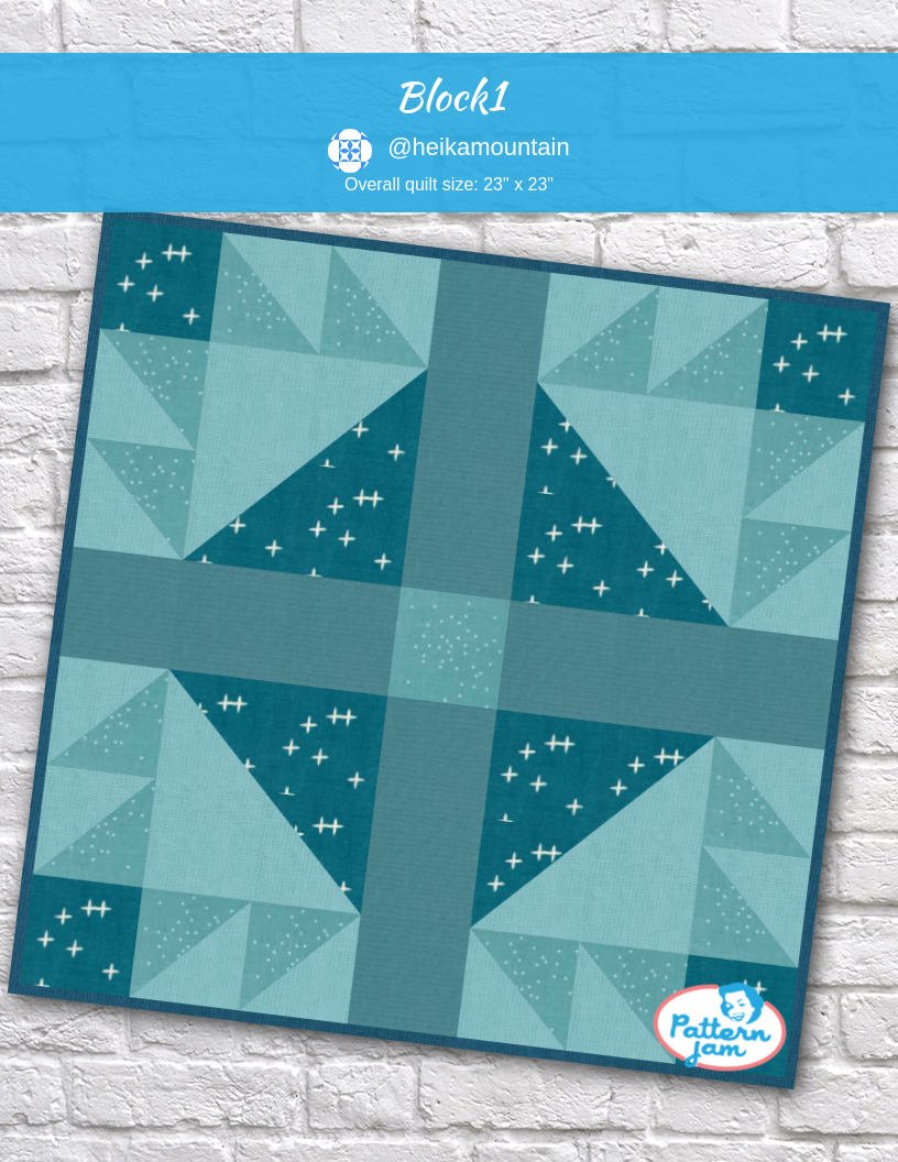 Block1 - custom quilt designed by &#64;heikamountain using PatternJam quilt design software