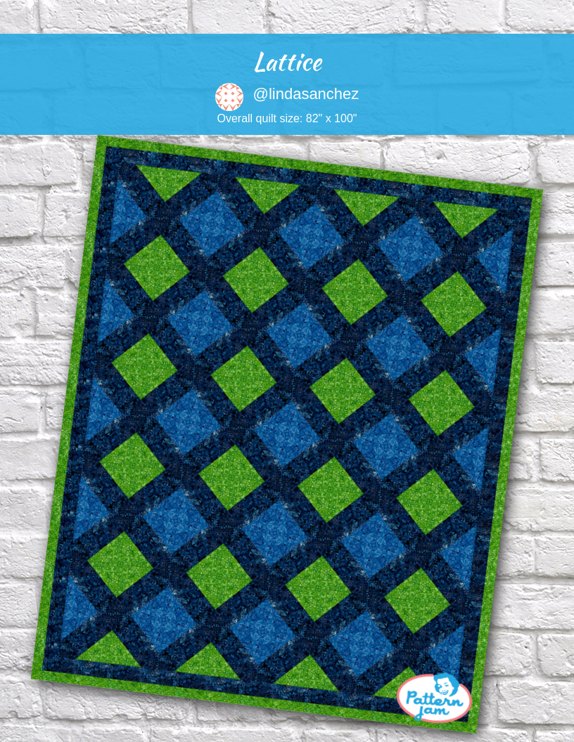 lattice - custom quilt designed by &#64;lindasanchez using PatternJam quilt design software