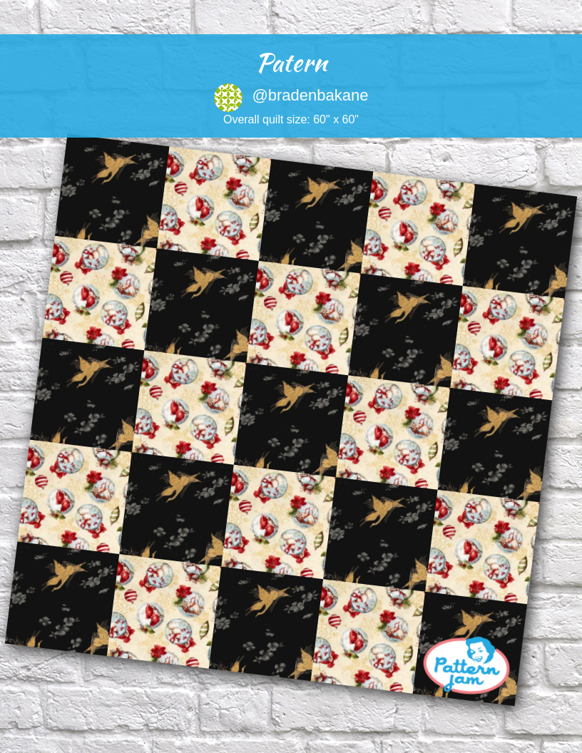 Patern - custom quilt designed by &#64;bradenbakane using PatternJam quilt design software
