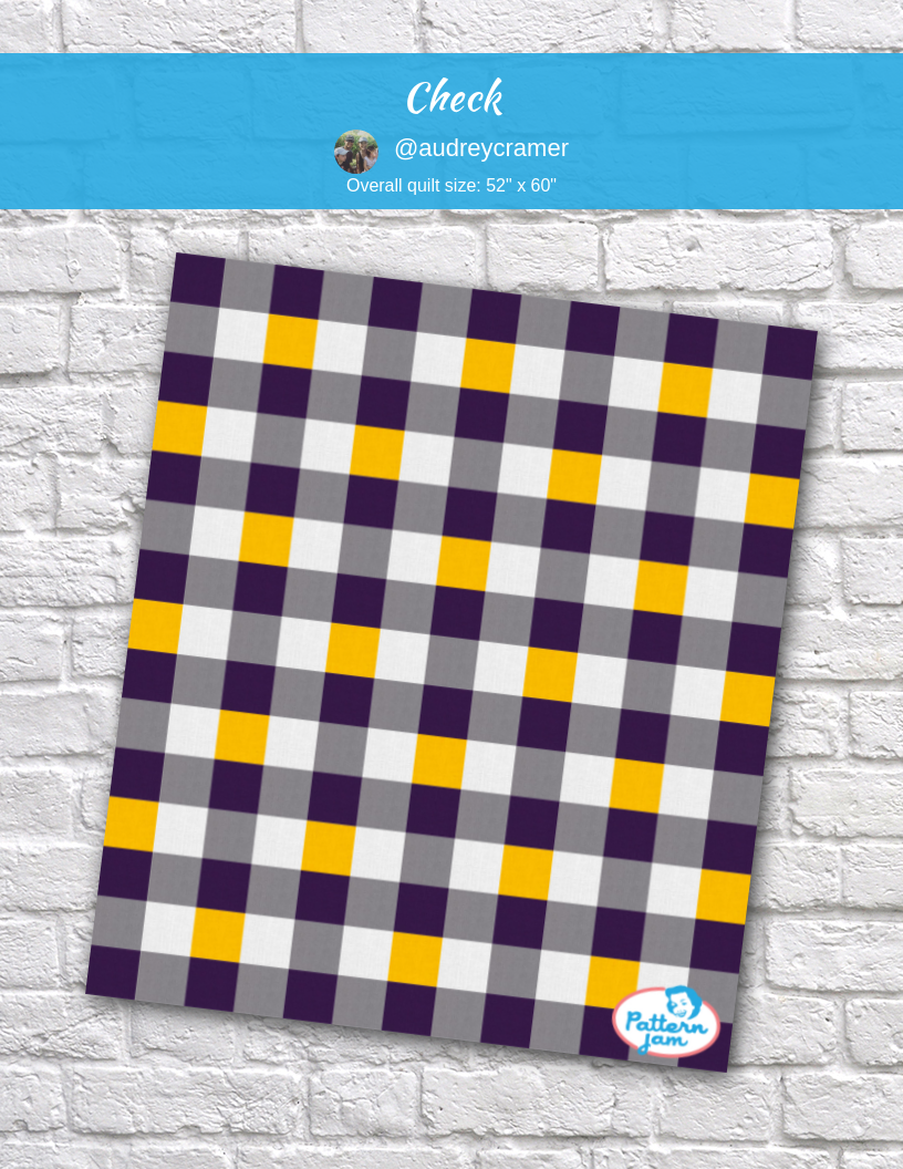 Check - custom quilt designed by &#64;audreycramer using PatternJam quilt design software