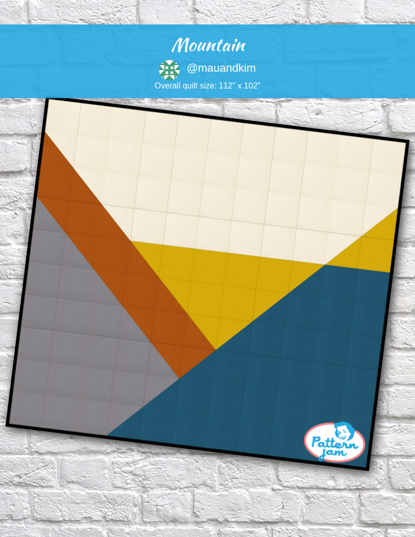 Mountain - custom quilt designed by &#64;mauandkim using PatternJam quilt design software