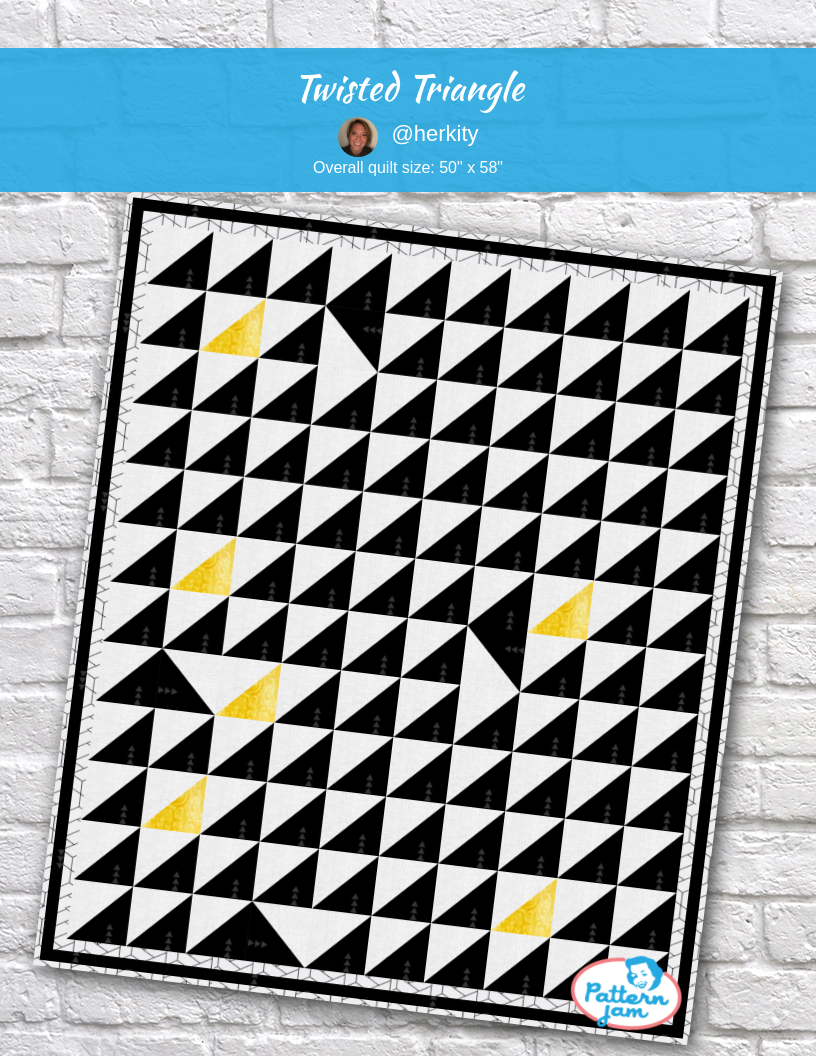 twisted triangle - custom quilt designed by &#64;herkity using PatternJam quilt design software