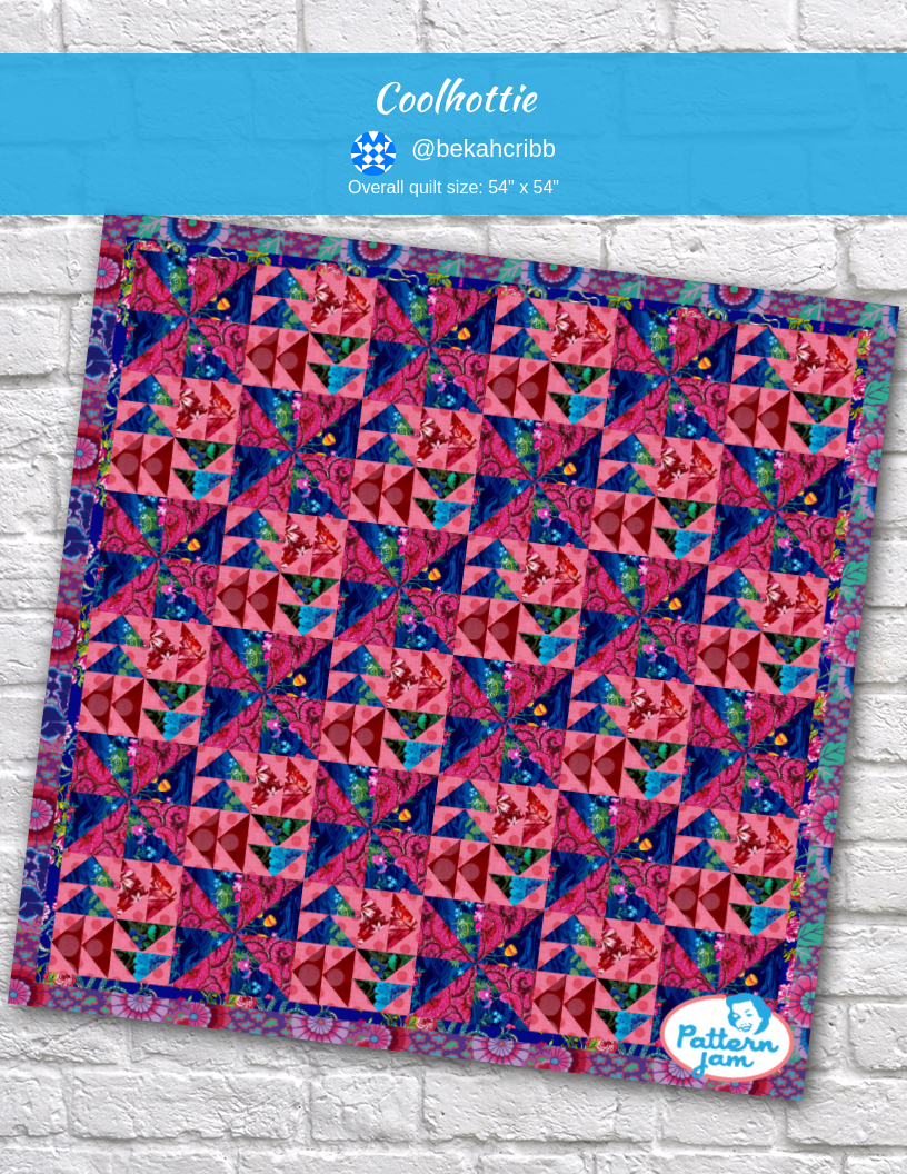 coolhottie - custom quilt designed by &#64;bekahcribb using PatternJam quilt design software