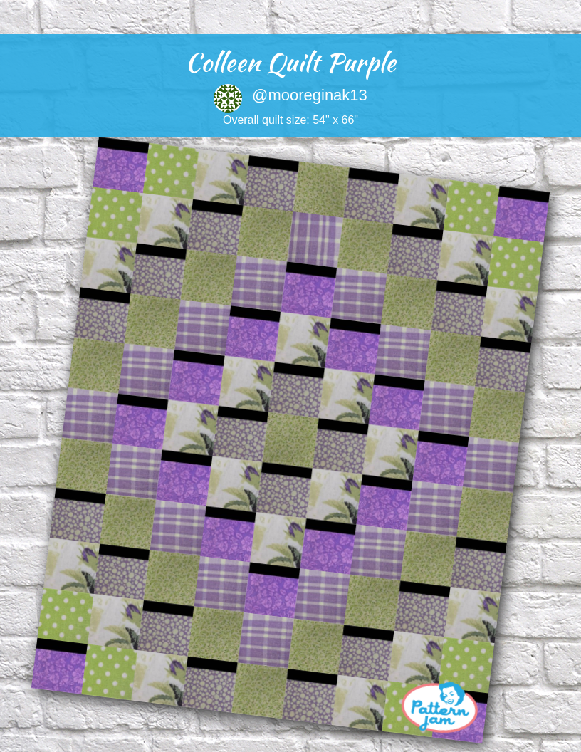 Colleen Quilt Purple - custom quilt designed by &#64;mooreginak13 using PatternJam quilt design software