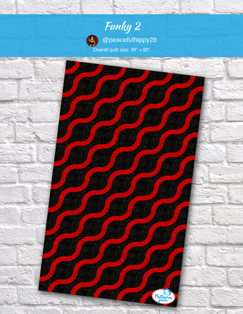 Funky 2 - custom quilt designed by &#64;peacefulhippy28 using PatternJam quilt design software