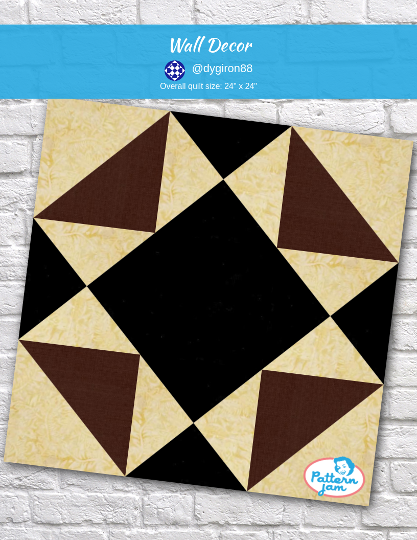 wall decor - custom quilt designed by &#64;dygiron88 using PatternJam quilt design software