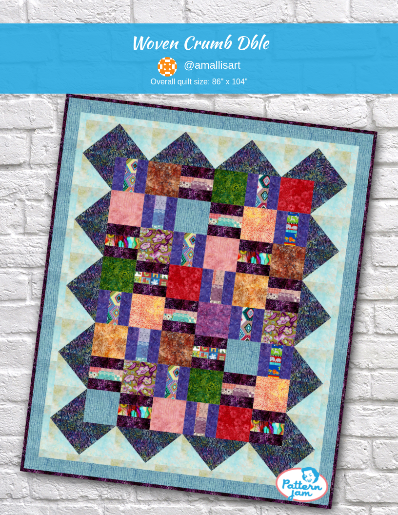 Woven Crumb Dble - custom quilt designed by &#64;amallisart using PatternJam quilt design software