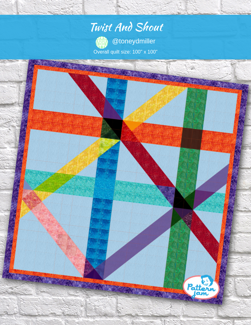 Twist and Shout - custom quilt designed by &#64;toneydmiller using PatternJam quilt design software