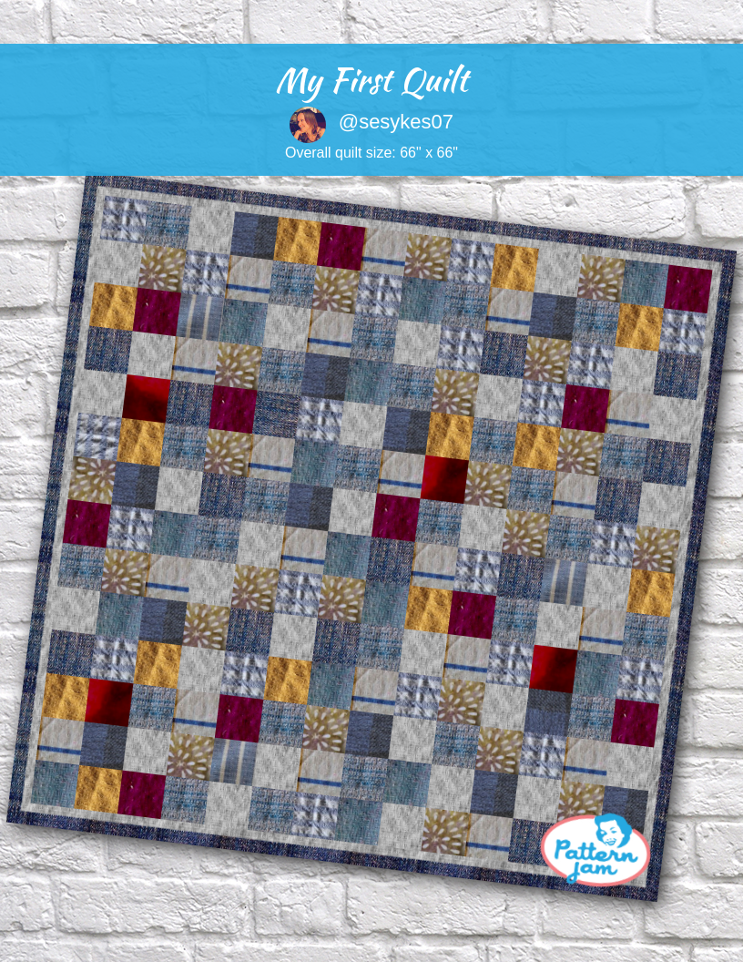 My First Quilt - custom quilt designed by &#64;sesykes07 using PatternJam quilt design software