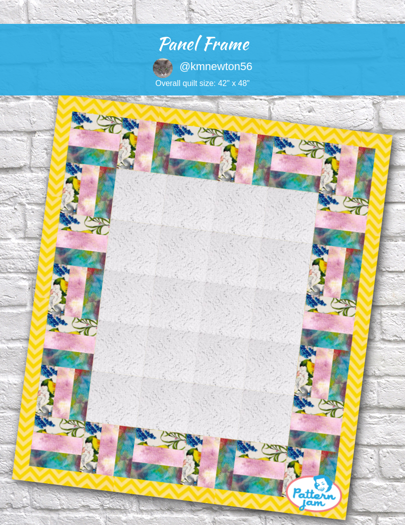 Panel Frame - custom quilt designed by &#64;kmnewton56 using PatternJam quilt design software