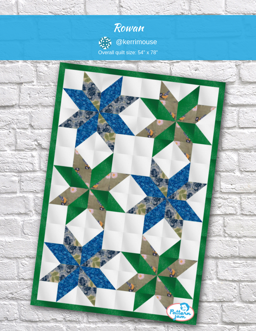 Rowan - custom quilt designed by &#64;kerrimouse using PatternJam quilt design software