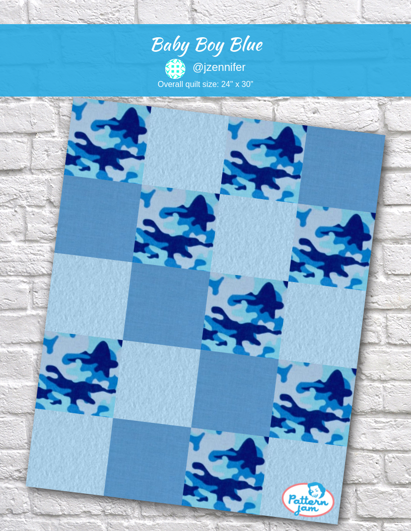 baby boy blue - custom quilt designed by &#64;jzennifer using PatternJam quilt design software