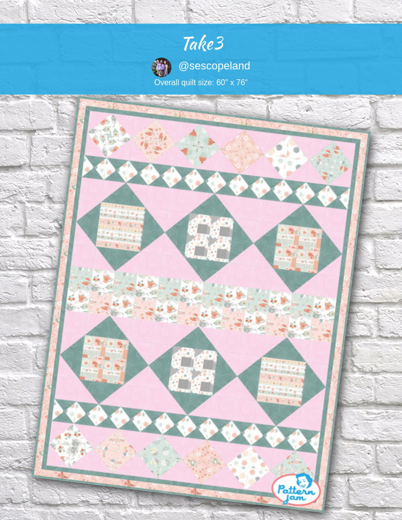 take3 - custom quilt designed by &#64;sescopeland using PatternJam quilt design software