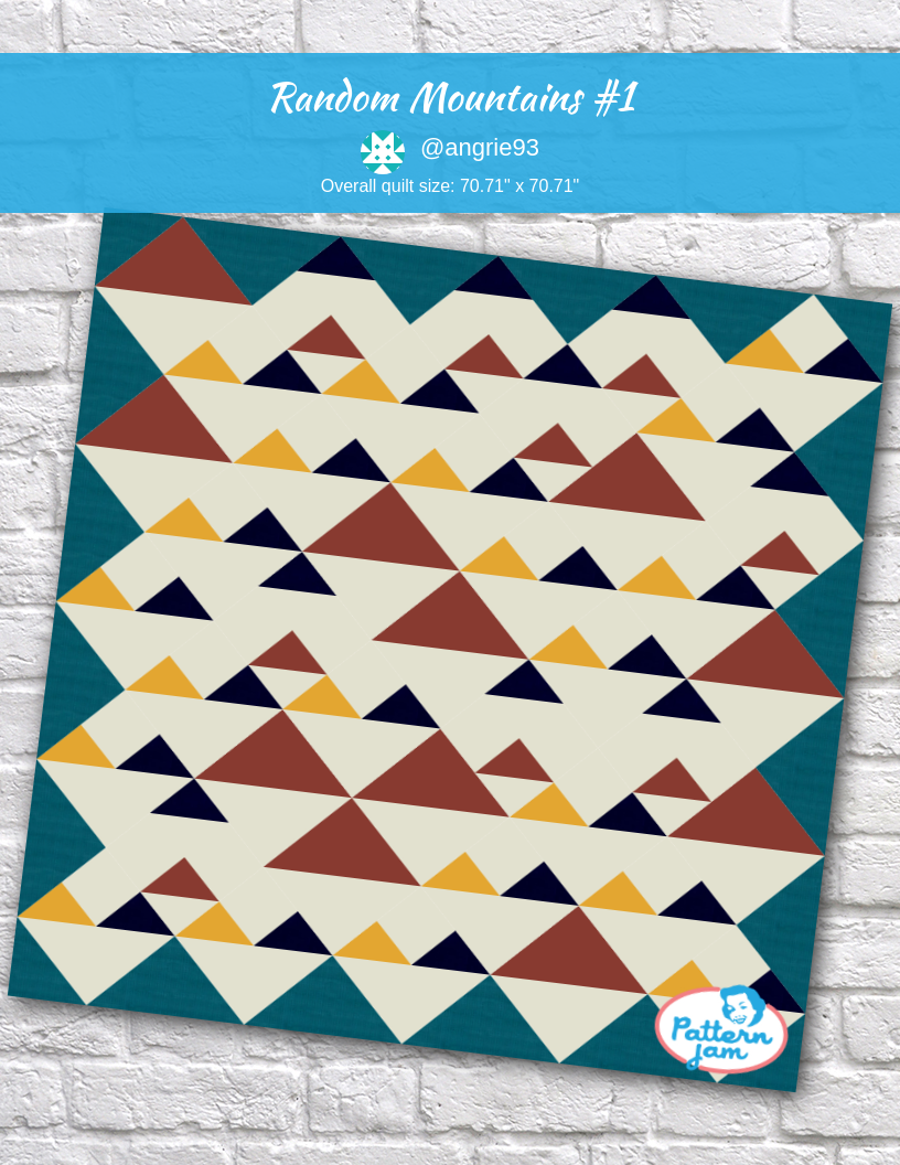 Random Mountains #1 - custom quilt designed by &#64;angrie93 using PatternJam quilt design software